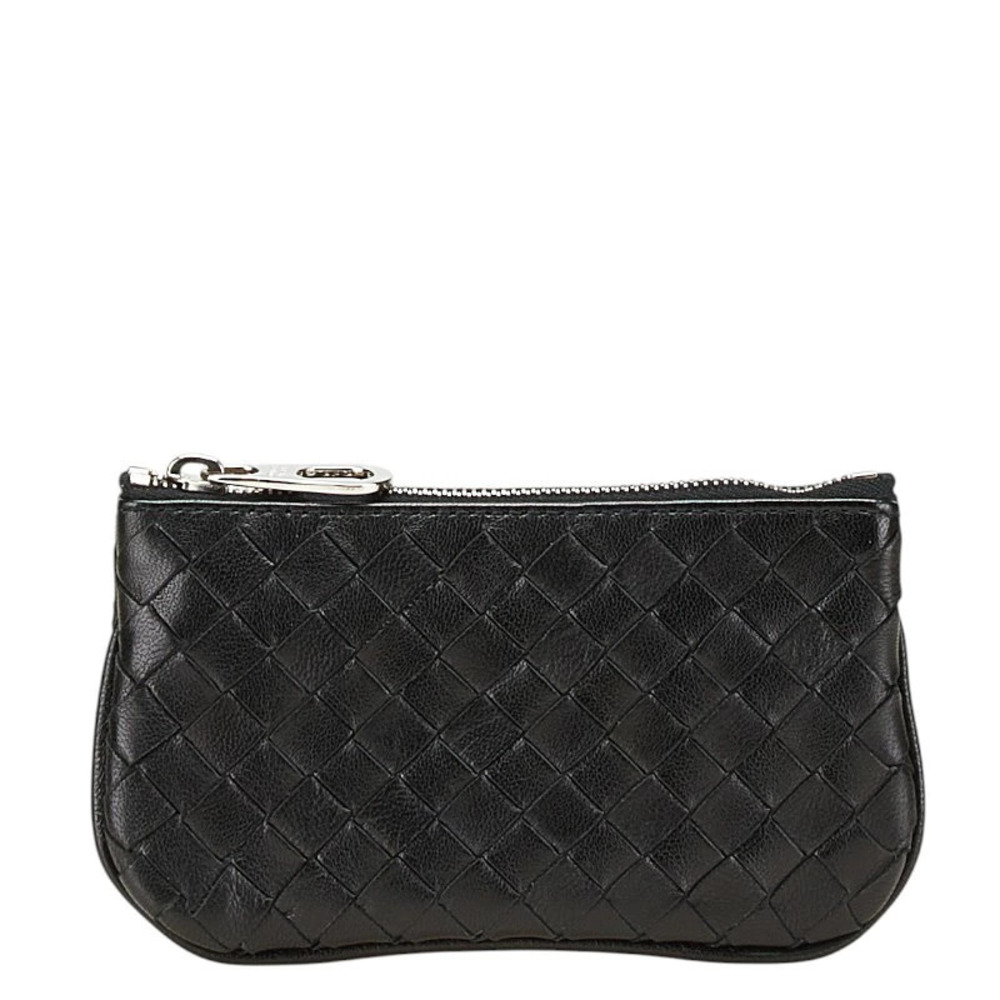 Bottega Veneta Intrecciato coin case Wallet Black Leather Bottega Veneta